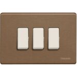 Placca BTicino 503/3/R Magic 3 posti Bronzo