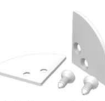 Kit 4 viti+2 testate di chiusura per profilo striscia LED MARINO CRISTAL 21445 Bianco