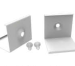 Kit 2 staffe di fissaggio per profili striscia LED MARINO CRISTAL 21447 Bianco