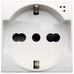 Presa schuko bipasso Ave 446090/15TS Whitek