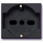 Presa schuko bipasso Ave 45390/15TS Noir